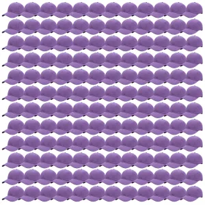 144-Pack Baseball Dad Cap Velcro Strap Adjustable Size - Lavender