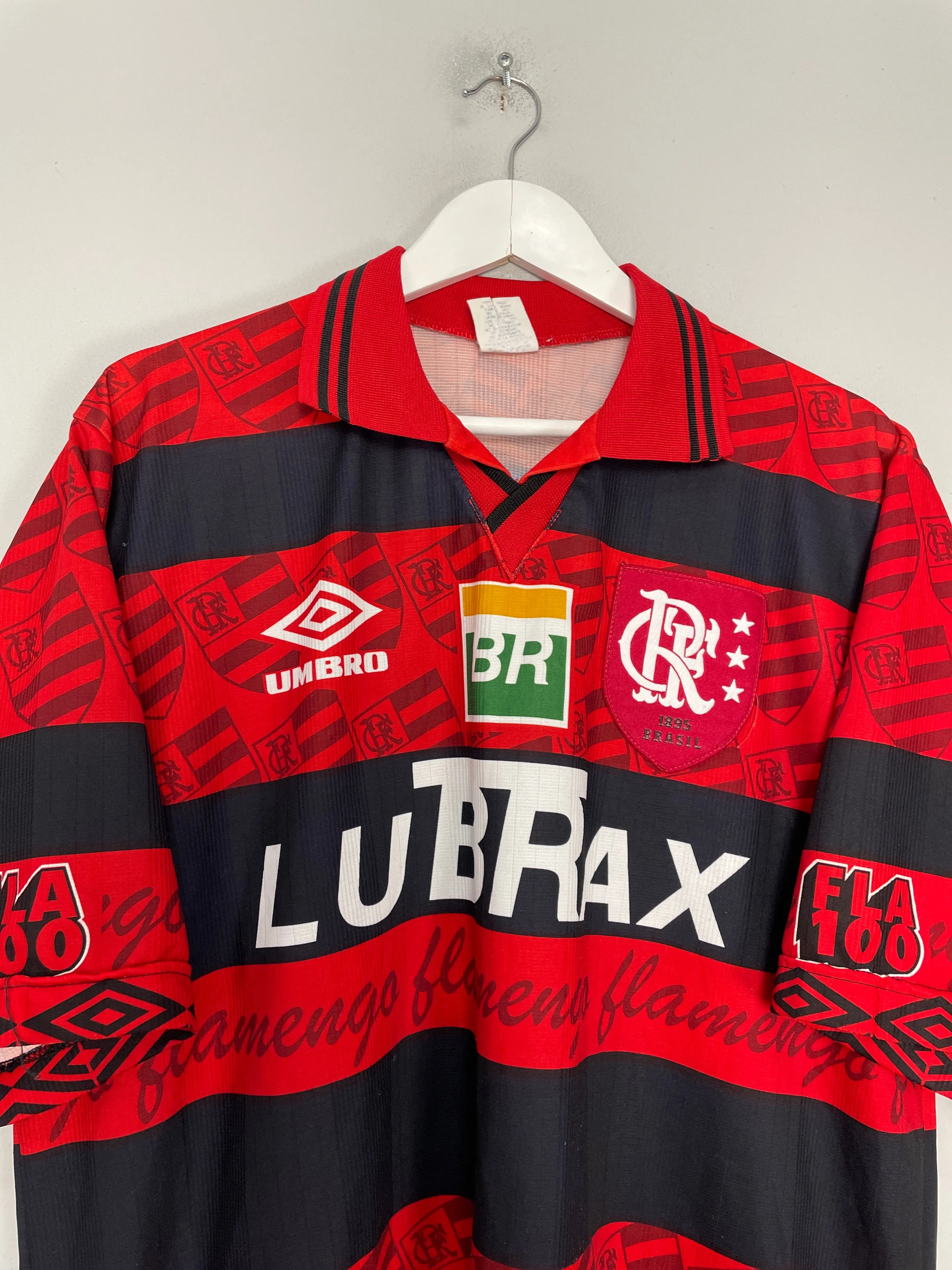 1995/96 FLAMENGO *CENTENARY* HOME SHIRT (XL) UMBRO