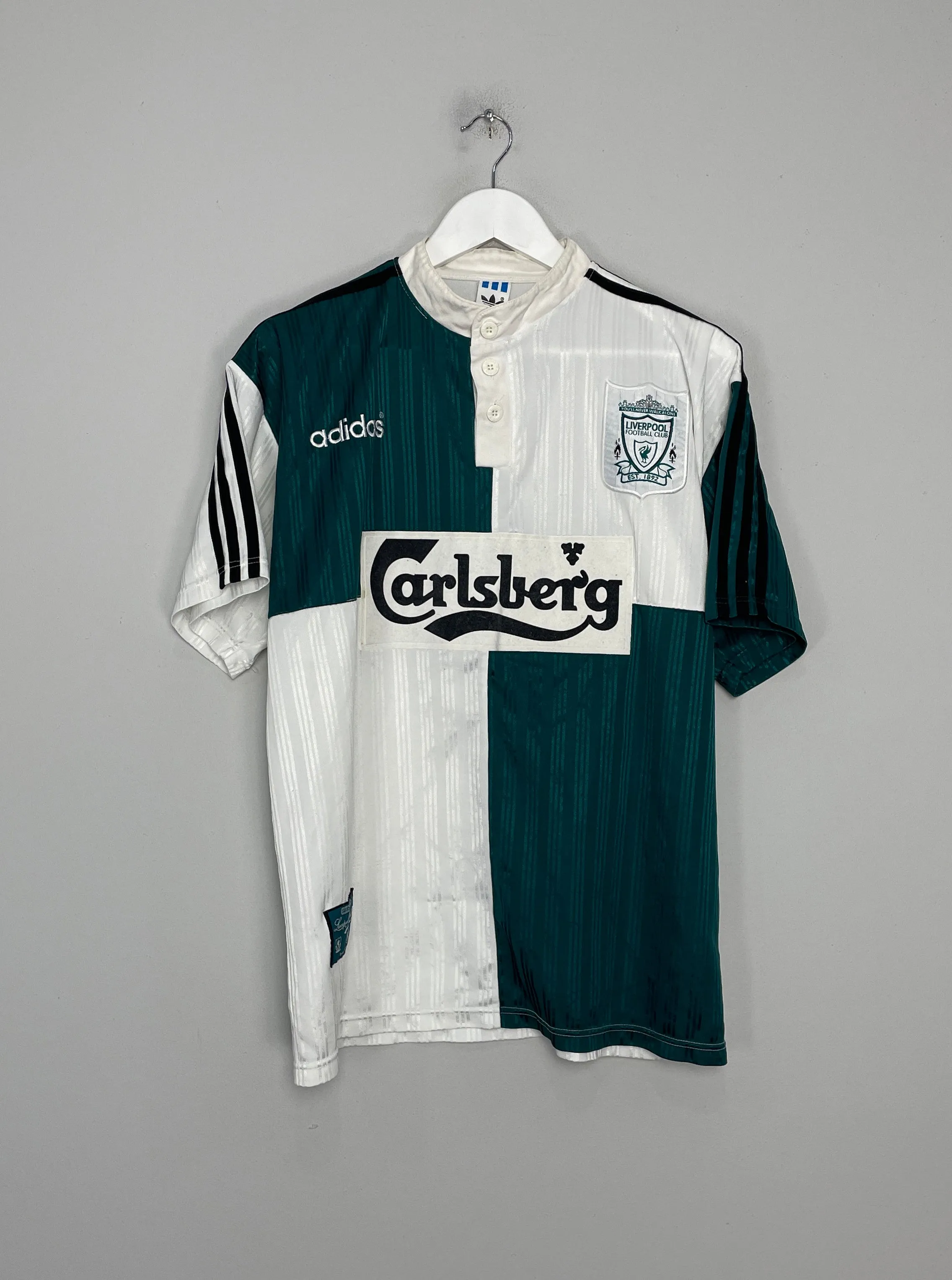 1995/96 LIVERPOOL AWAY SHIRT (L) ADIDAS