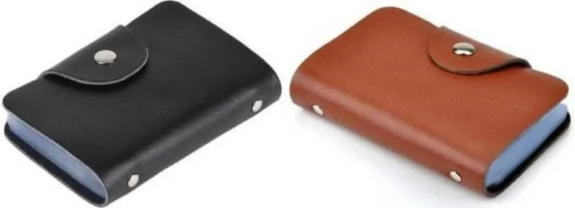 2 ATM card holder 1 Brown 1 black