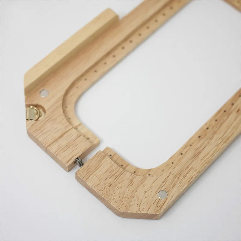 25cm Retro Purse Frame Wood Handle Purse Frame With Screws Pick Color