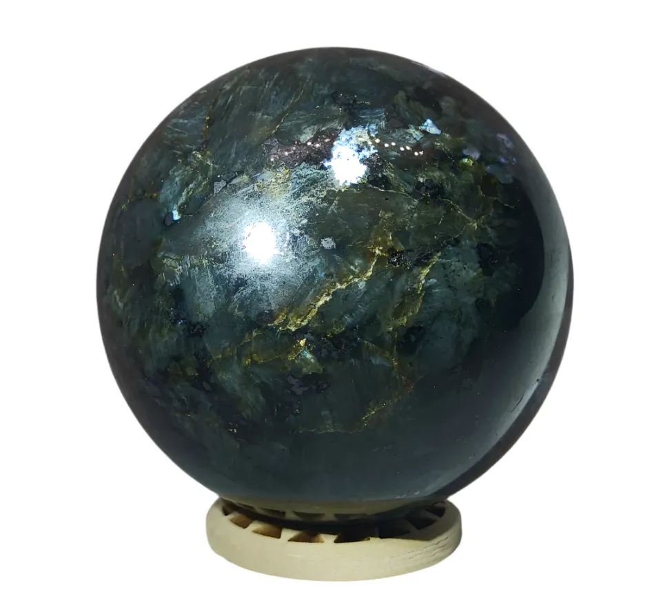 392G Larvikite Crystal Sphere