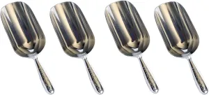 4 Pack 5 Oz. Aluminum Multi-Purpose Scoop Commercial Grade Quality