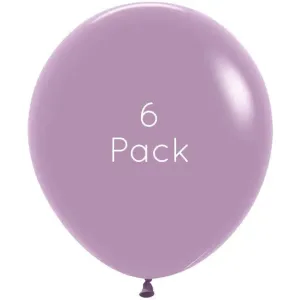 45cm Pastel Dusk Lavender Giant Balloons - 6 Pkt