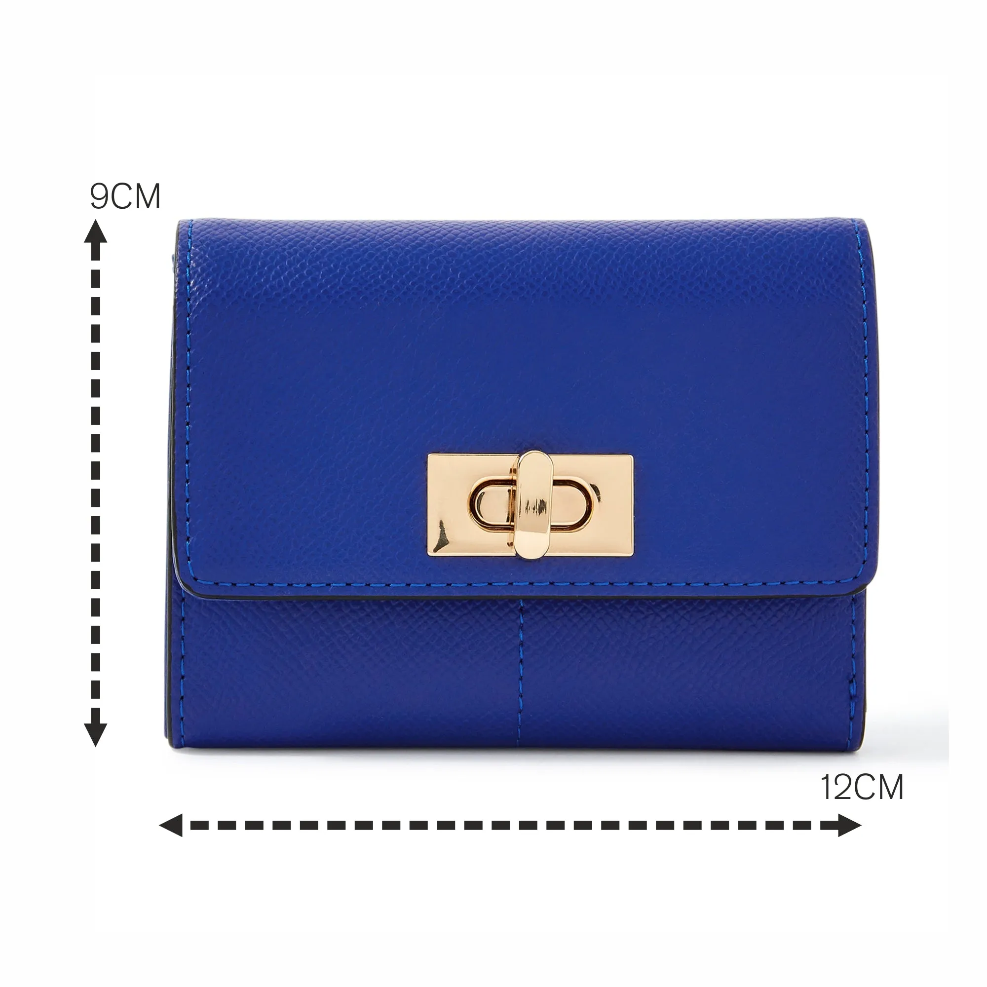 Accessorize London Women's Faux Leather Sandra Wallet - Blue