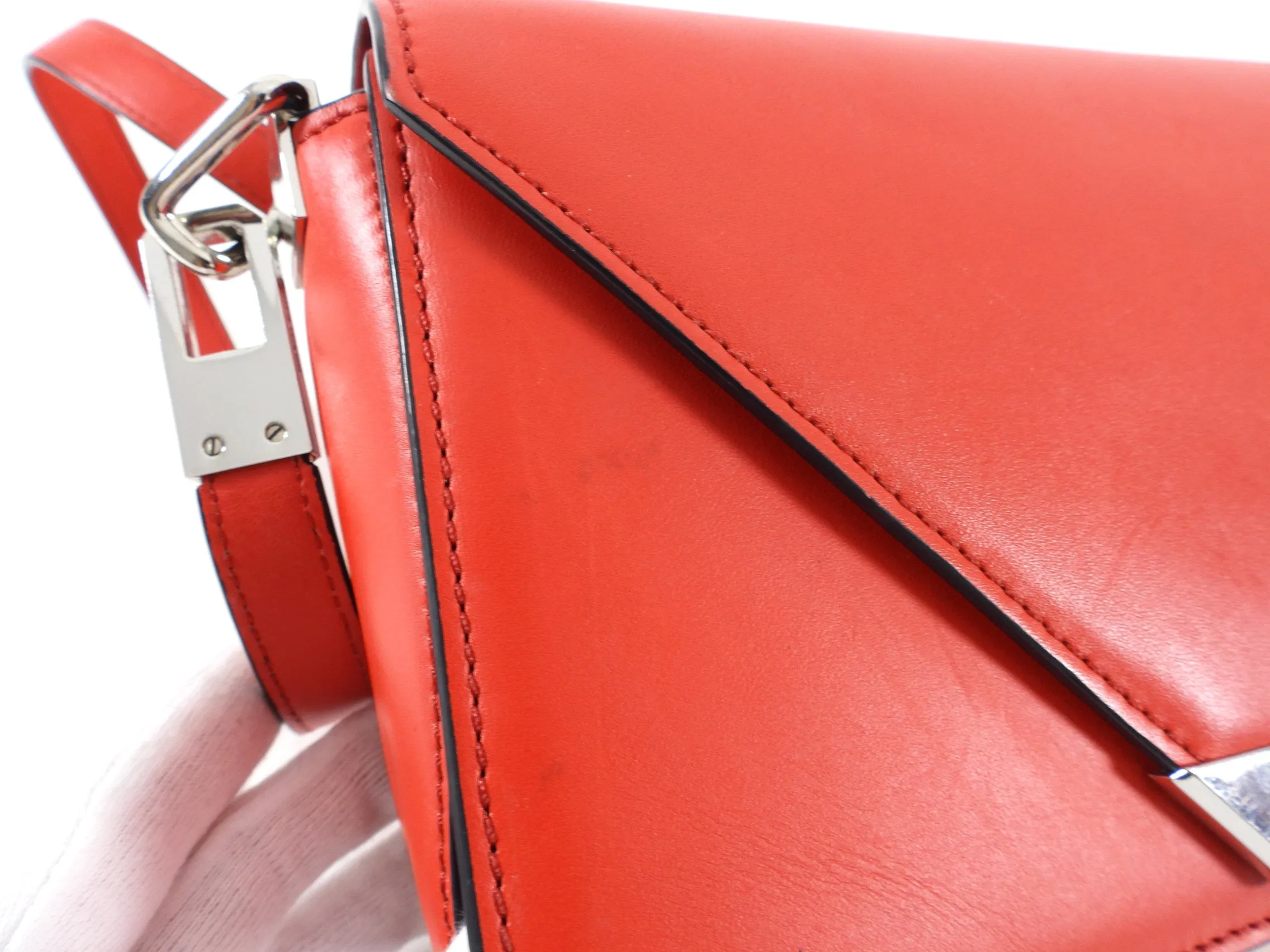 Alexander Wang Red Leather Small Prisma Crossbody Bag