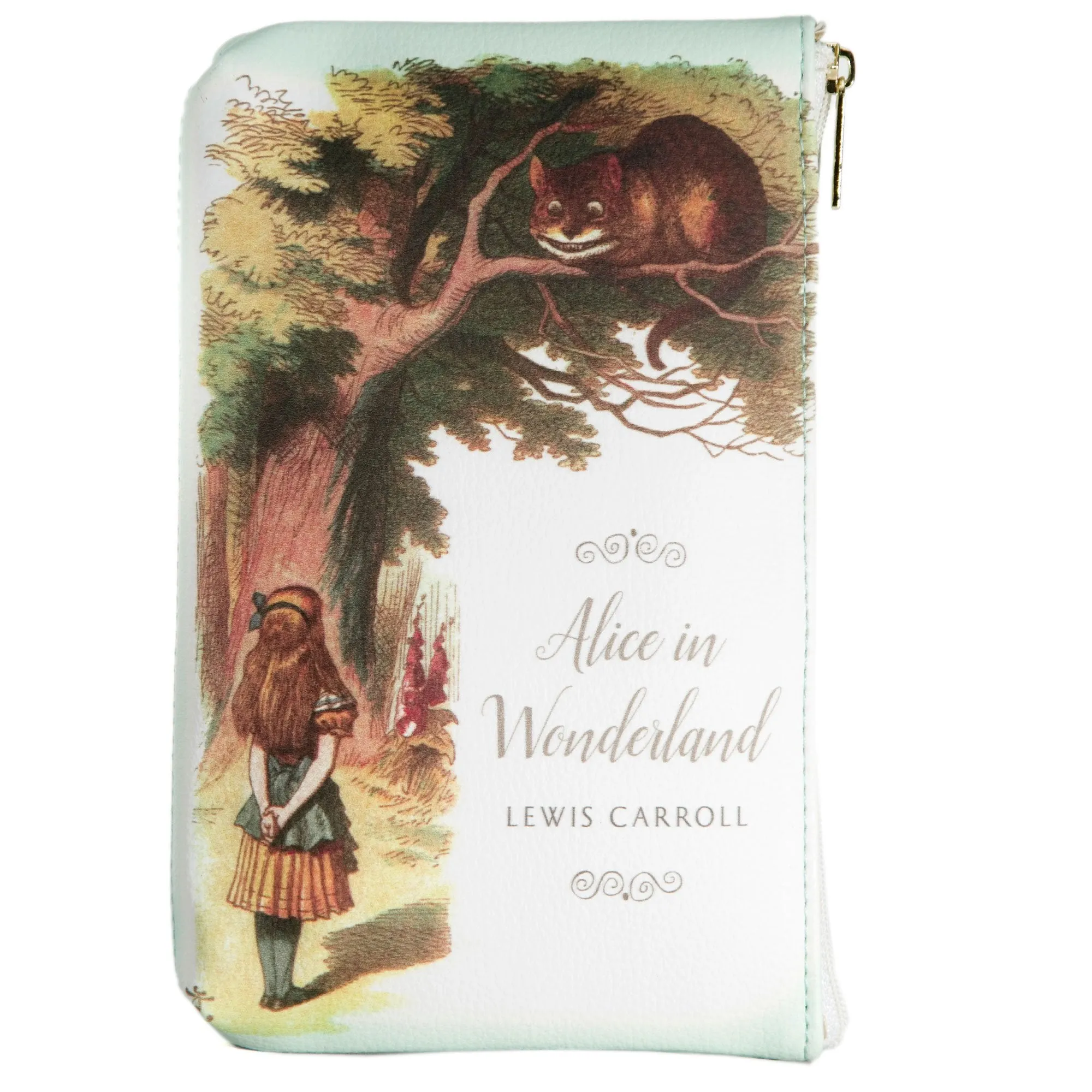 Alice in Wonderland Original Turquoise Book Pouch Purse Bag