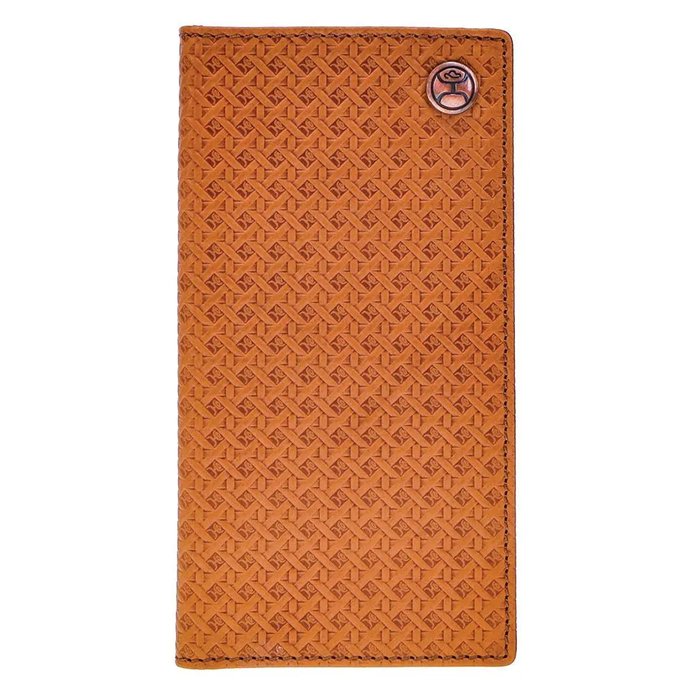 All Over Hooey Basketweave Rodeo Wallet with Hooey Logo Rivet HW002-TN