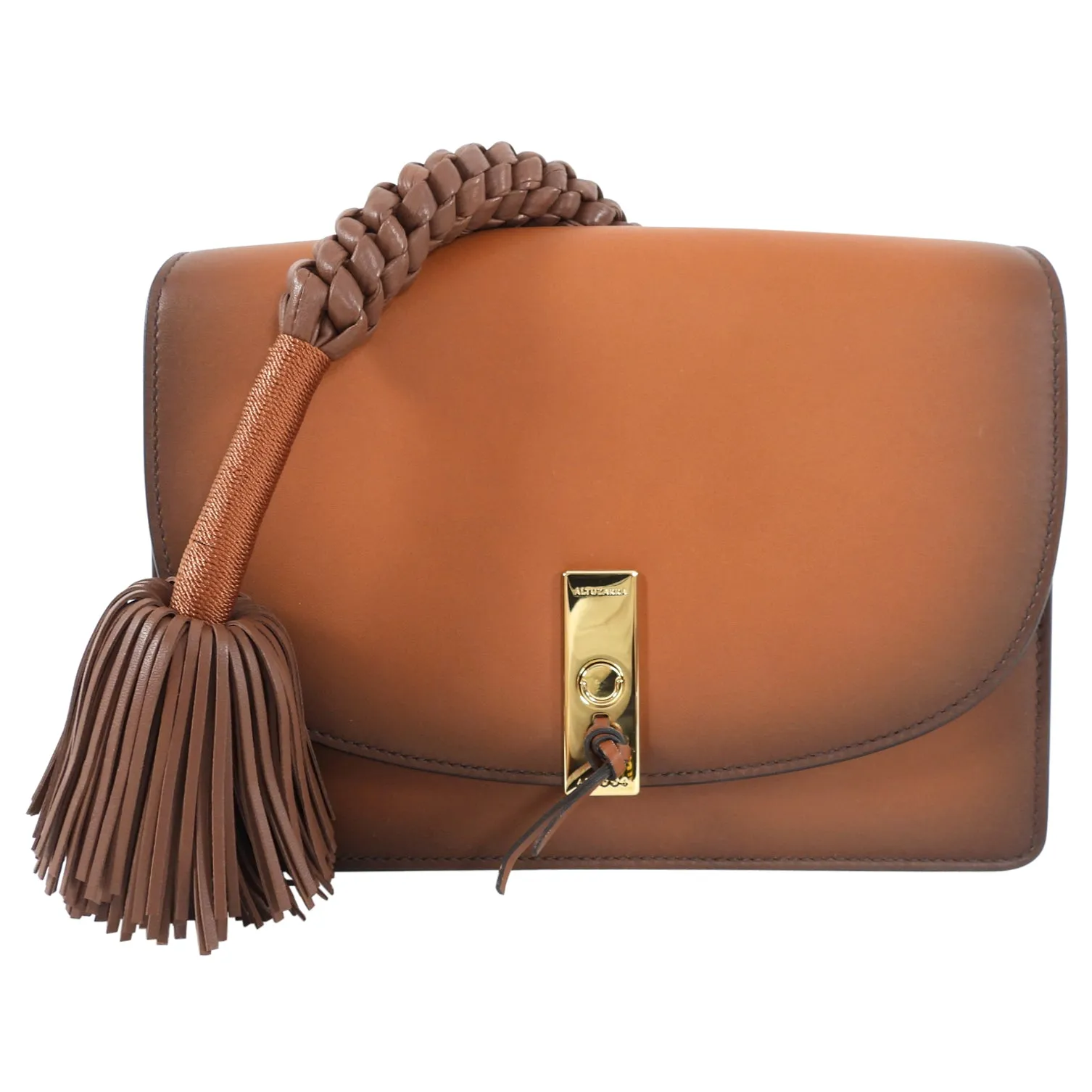 Altuzarra Brown Spring 2016 Runway Pom Pom Shoulder Bag