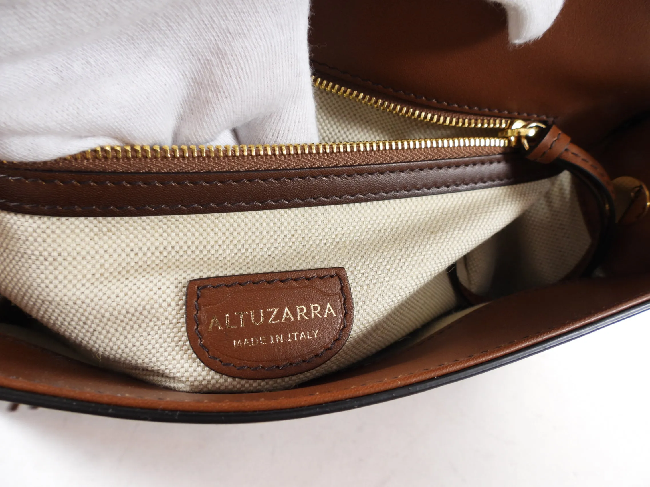 Altuzarra Brown Spring 2016 Runway Pom Pom Shoulder Bag