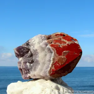 Amazing 8" Auralite 23 Crystal w/ Red Tip Like Super 7 Melody Stone 5 lbs