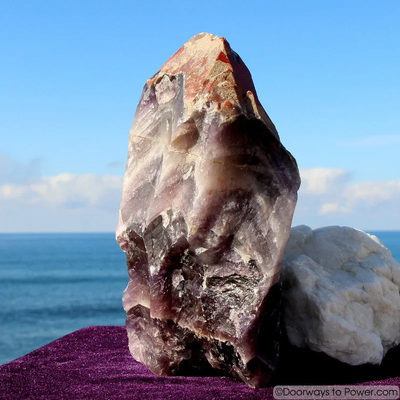 Amazing 8" Auralite 23 Crystal w/ Red Tip Like Super 7 Melody Stone 5 lbs