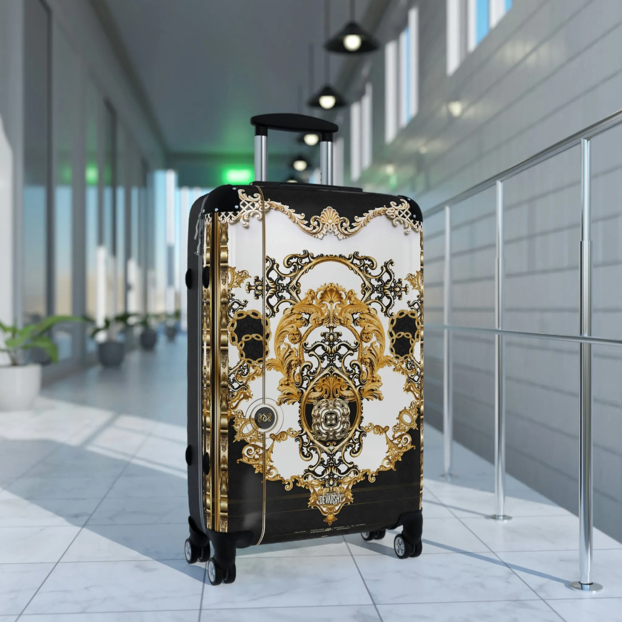 Amber Room Suitcase Baroque Carry-on Suitcase Luxurious Travel Luggage Hard Shell Suitcase 3 Sizes | 100355