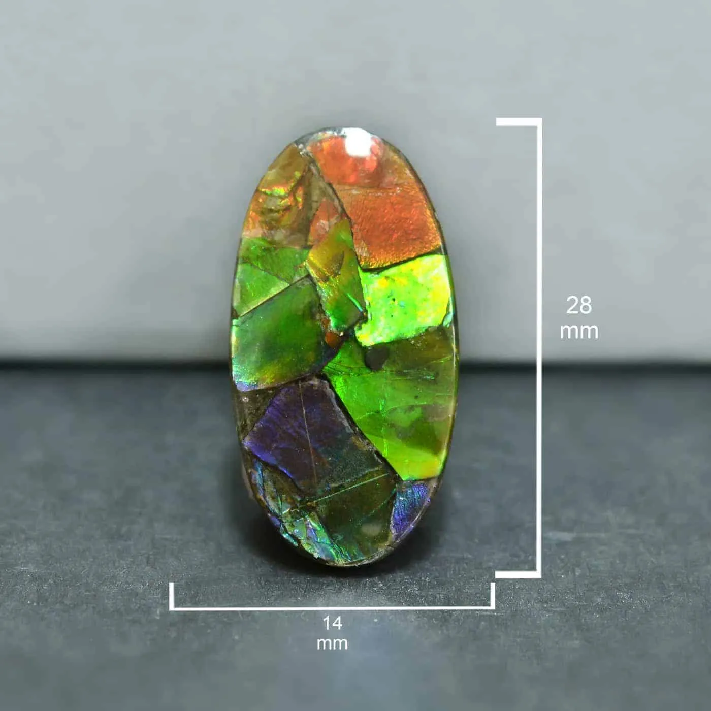 Ammolite Oval Cabochon 28mm - 1 piece