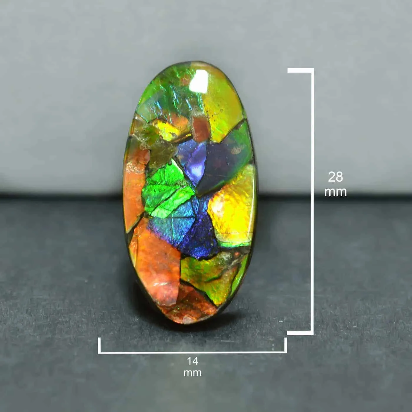 Ammolite Oval Cabochon 28mm - 1 piece