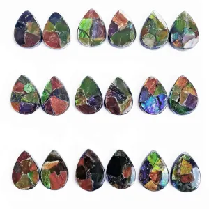 Ammolite Pear Cabochons 16mm - 18 pieces