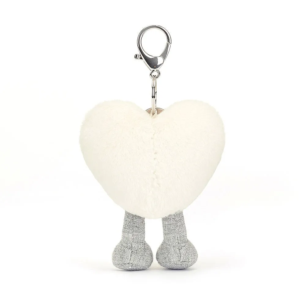 Amuseables Cream Heart Bag Charm