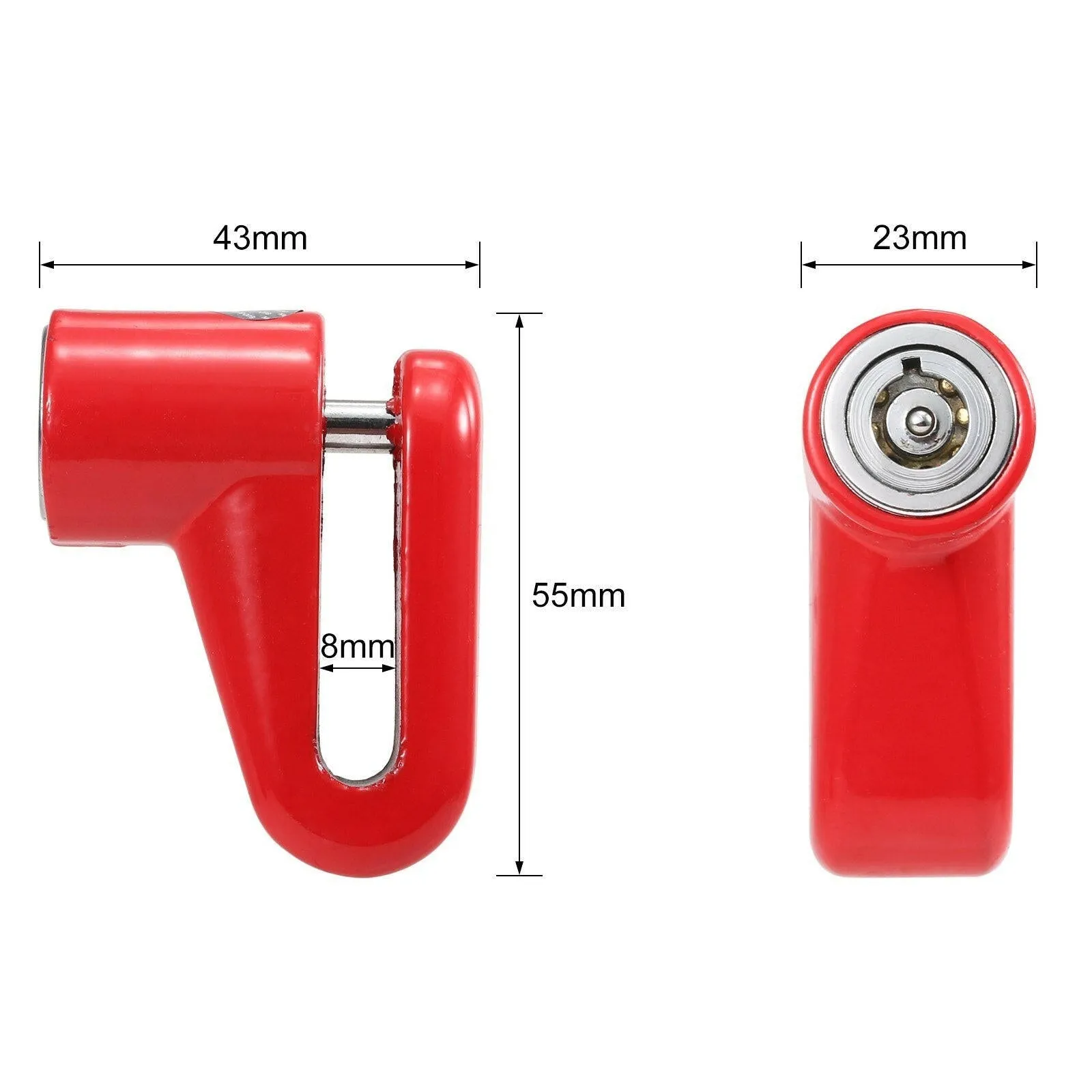 Anti-Theft Disc Lock Motorcycle Bike Safety Wheel Disc Brake Lock Waterproof Padlock   Cycling Rotor Disc Brake Wheel Lock with Two Keys