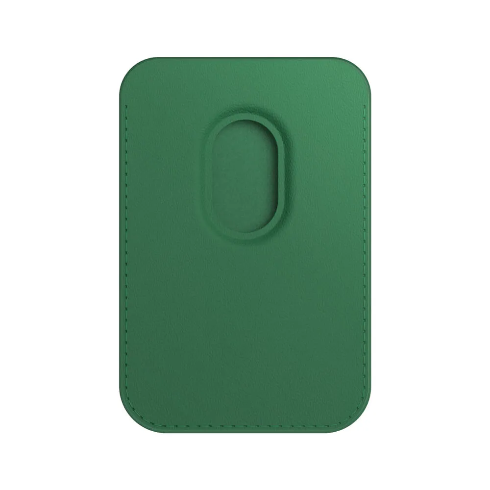 Aurora Green | Leather Wallet with MagSafe