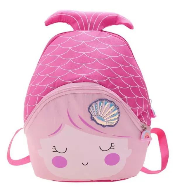 Backpack for Kids Girl Princess Schoolbag Mermaid Kindergarten Cute Toy Bag Embroidered Cute Animal Cartoon Backpack School Bag