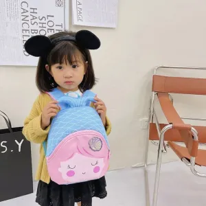 Backpack for Kids Girl Princess Schoolbag Mermaid Kindergarten Cute Toy Bag Embroidered Cute Animal Cartoon Backpack School Bag