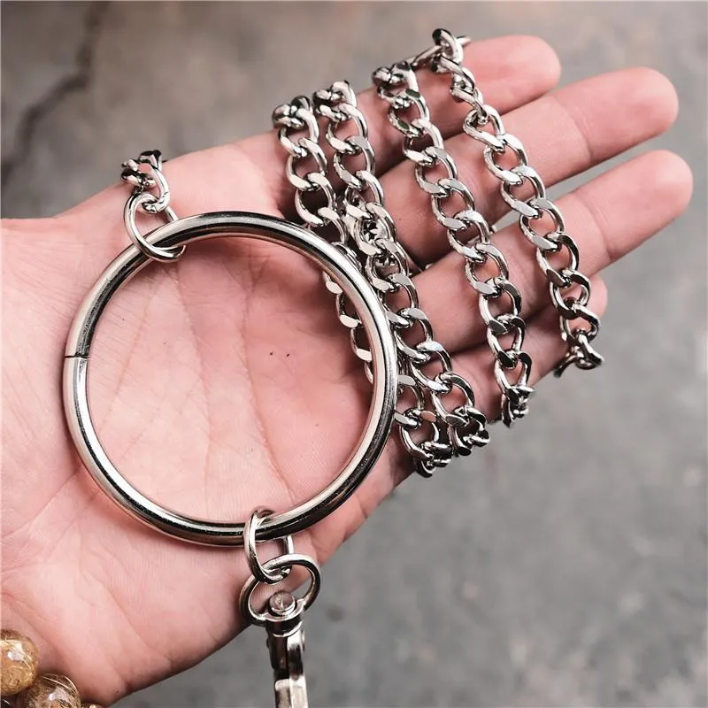 Badass Men's Womens Silver Ring  Pants Chain Long Wallet Chain Biker Wallet Chain For Men