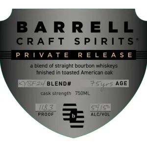 Barrell Craft Spirits Private Release KYBF24 Blend