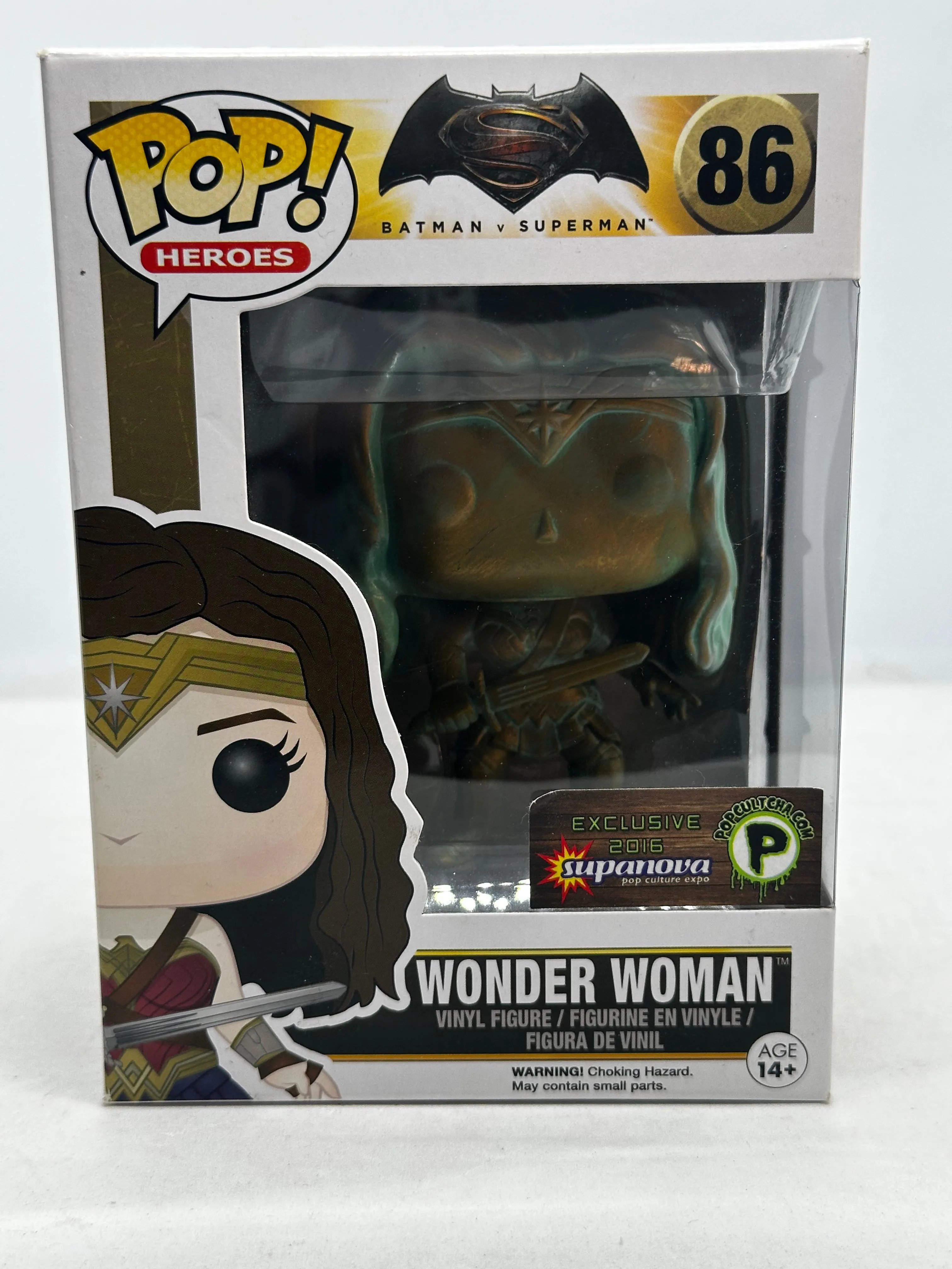 Batman v Superman - Wonder Woman Patina Supanova/Popcultcha 2016 Exclusive #86 Pop! Vinyl