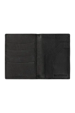 Black Leather Passport Holder