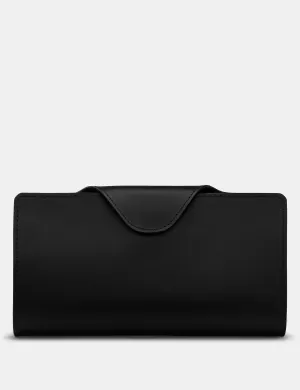 Black Satchel Leather Purse