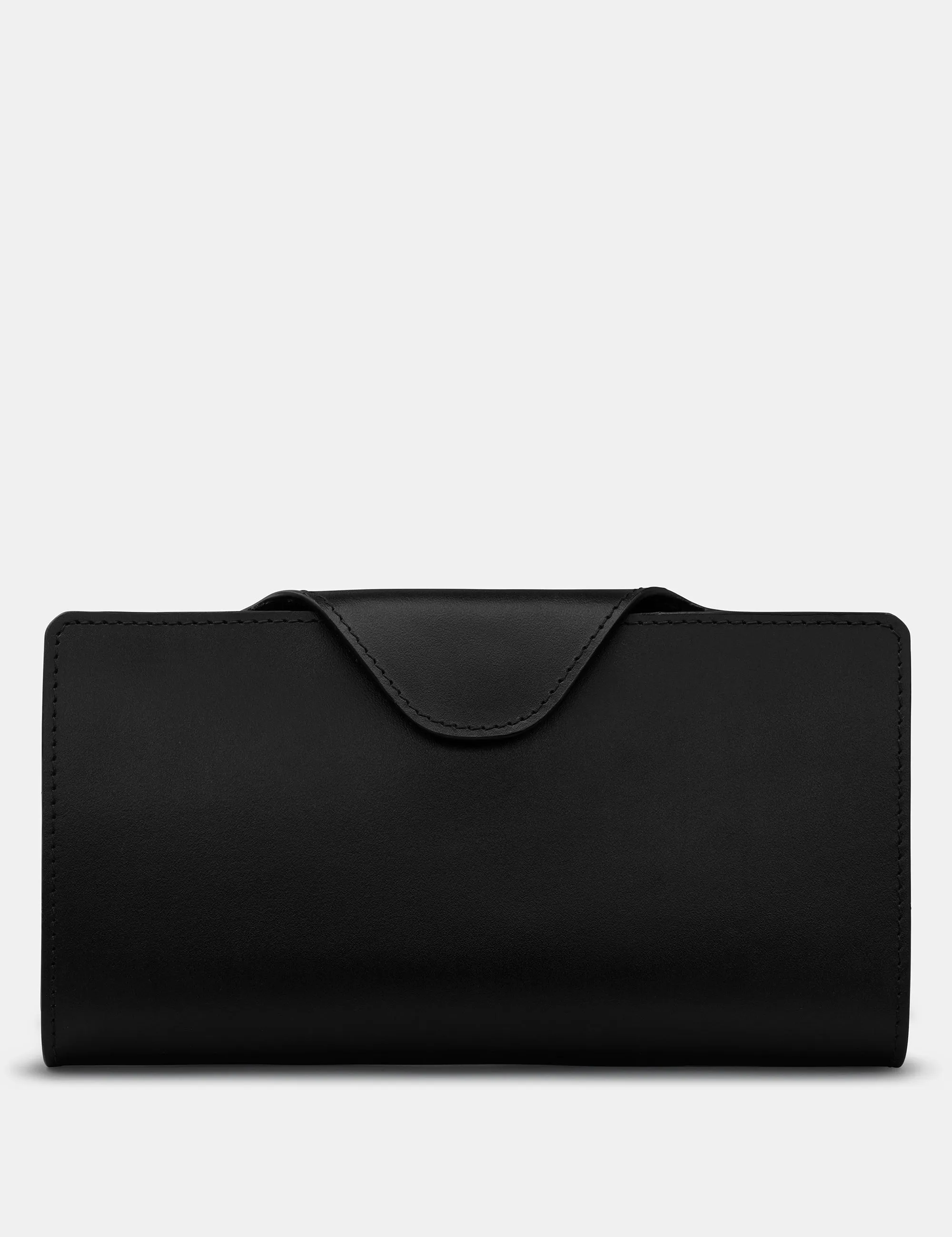 Black Satchel Leather Purse