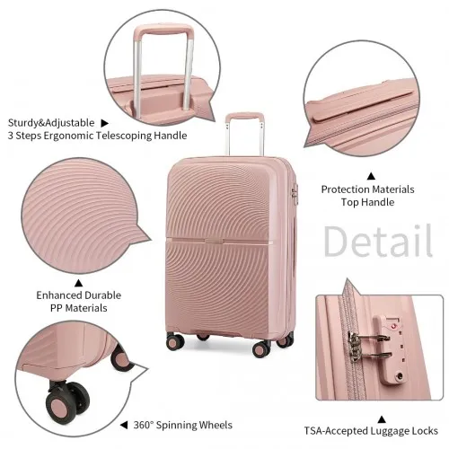 British Traveller 20 Inch Spinner Hard Shell Suitcase with TSA Lock - Nude | Durable, Lightweight, and Stylish