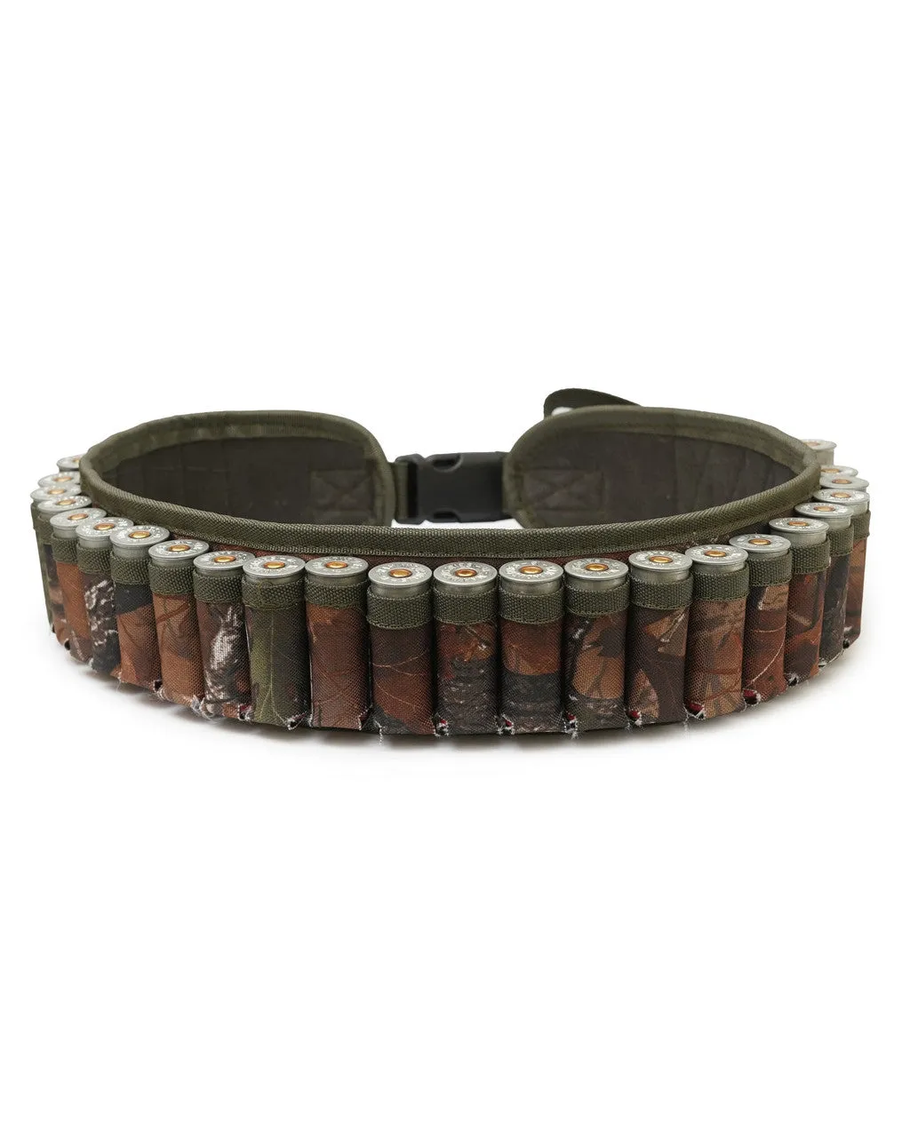 Camouflage Cartridge Belt with Canvas Shotgun Shell Holder