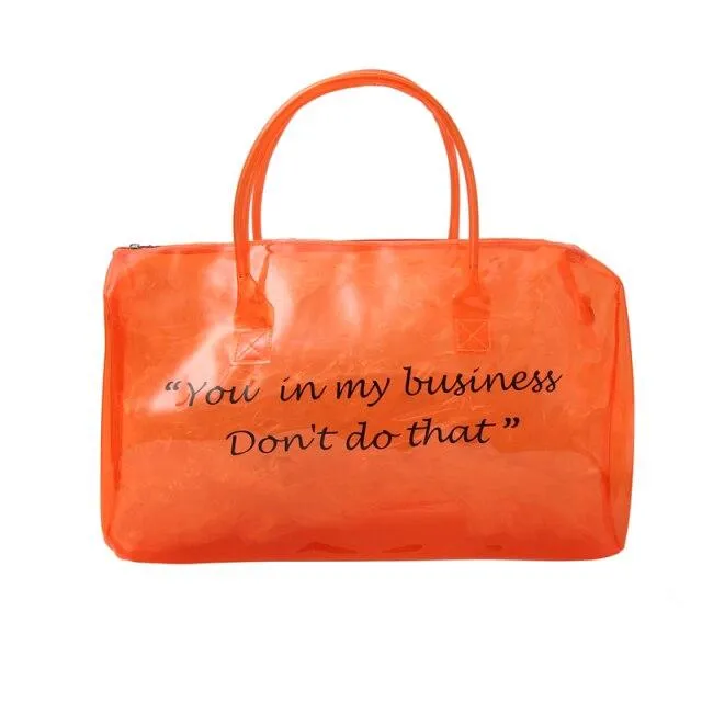 Candy Color Transparent Letter Bag