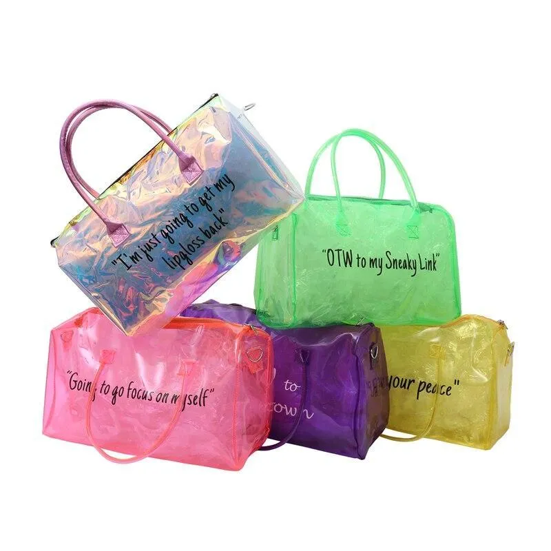 Candy Color Transparent Letter Bag