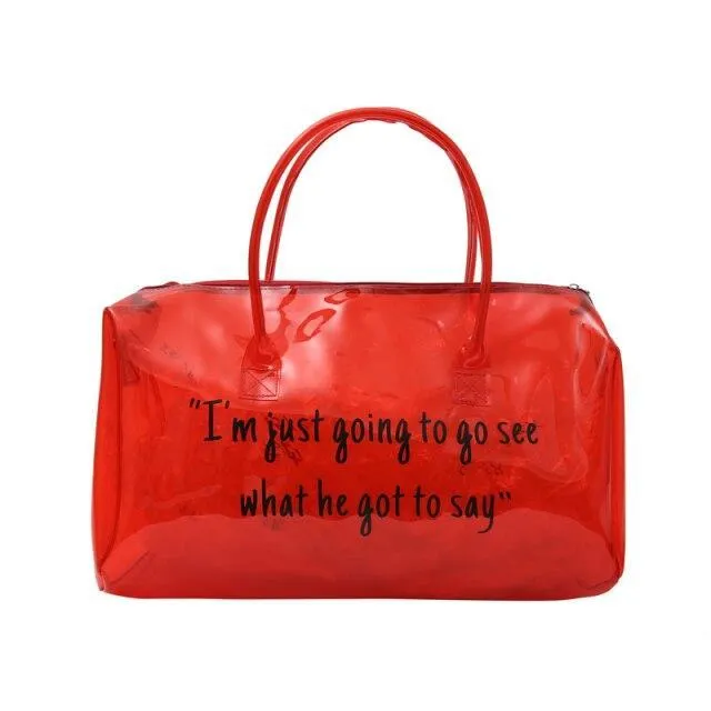 Candy Color Transparent Letter Bag