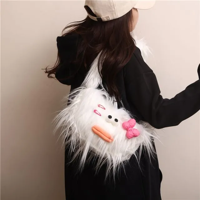 Cartoon Fluffy Crossbody Bag