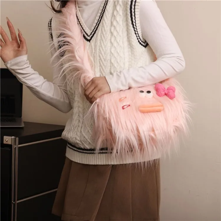 Cartoon Fluffy Crossbody Bag