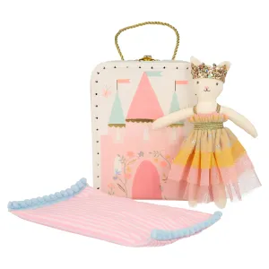 Castle & Princess Cat Mini Suitcase Doll