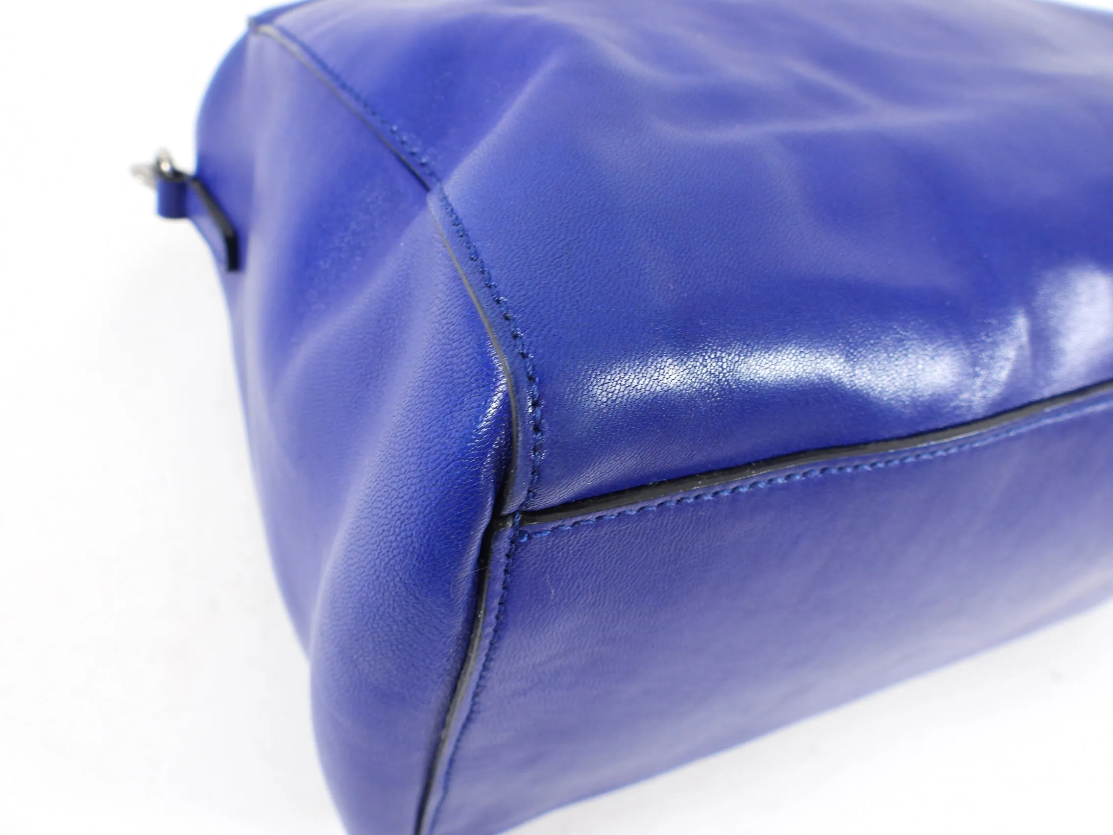 Celine Blue Leather Duffle Two-Way Bag