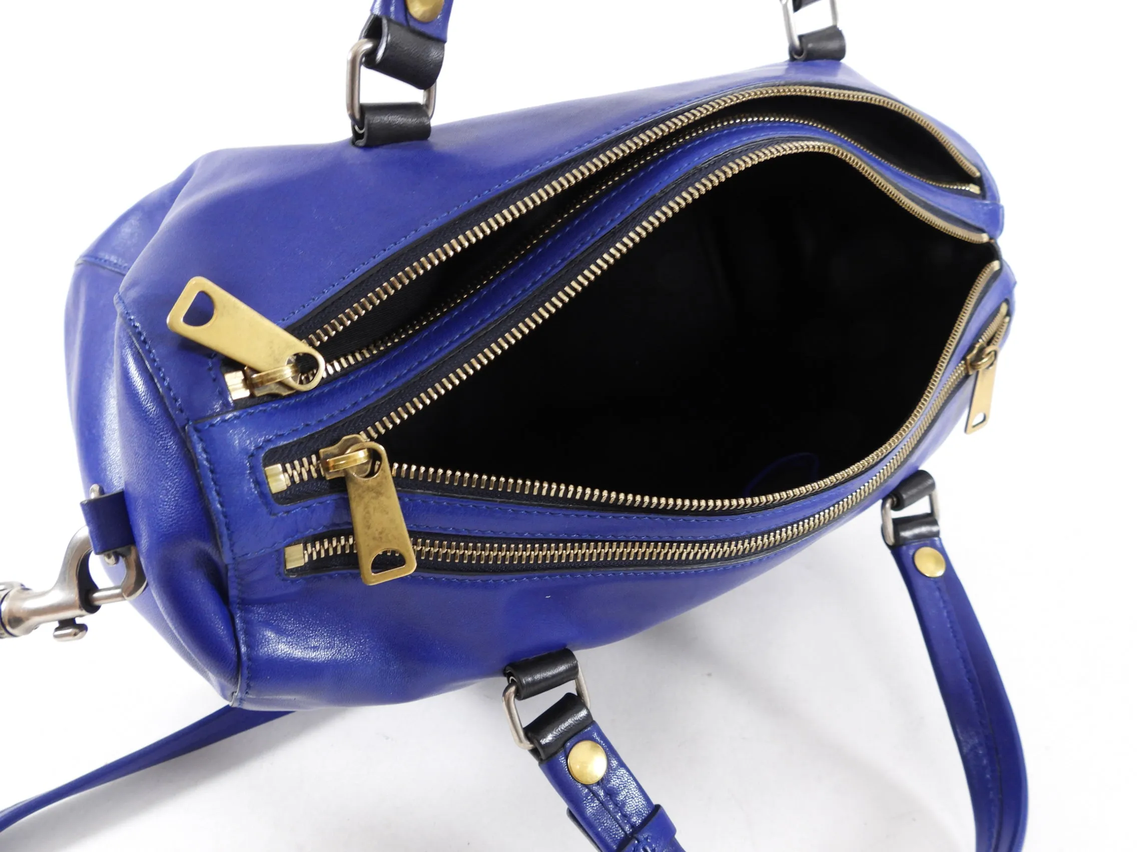 Celine Blue Leather Duffle Two-Way Bag