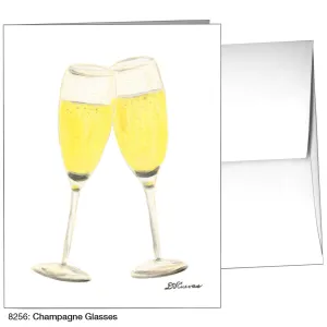 Champagne Glasses, Greeting Card (8256)