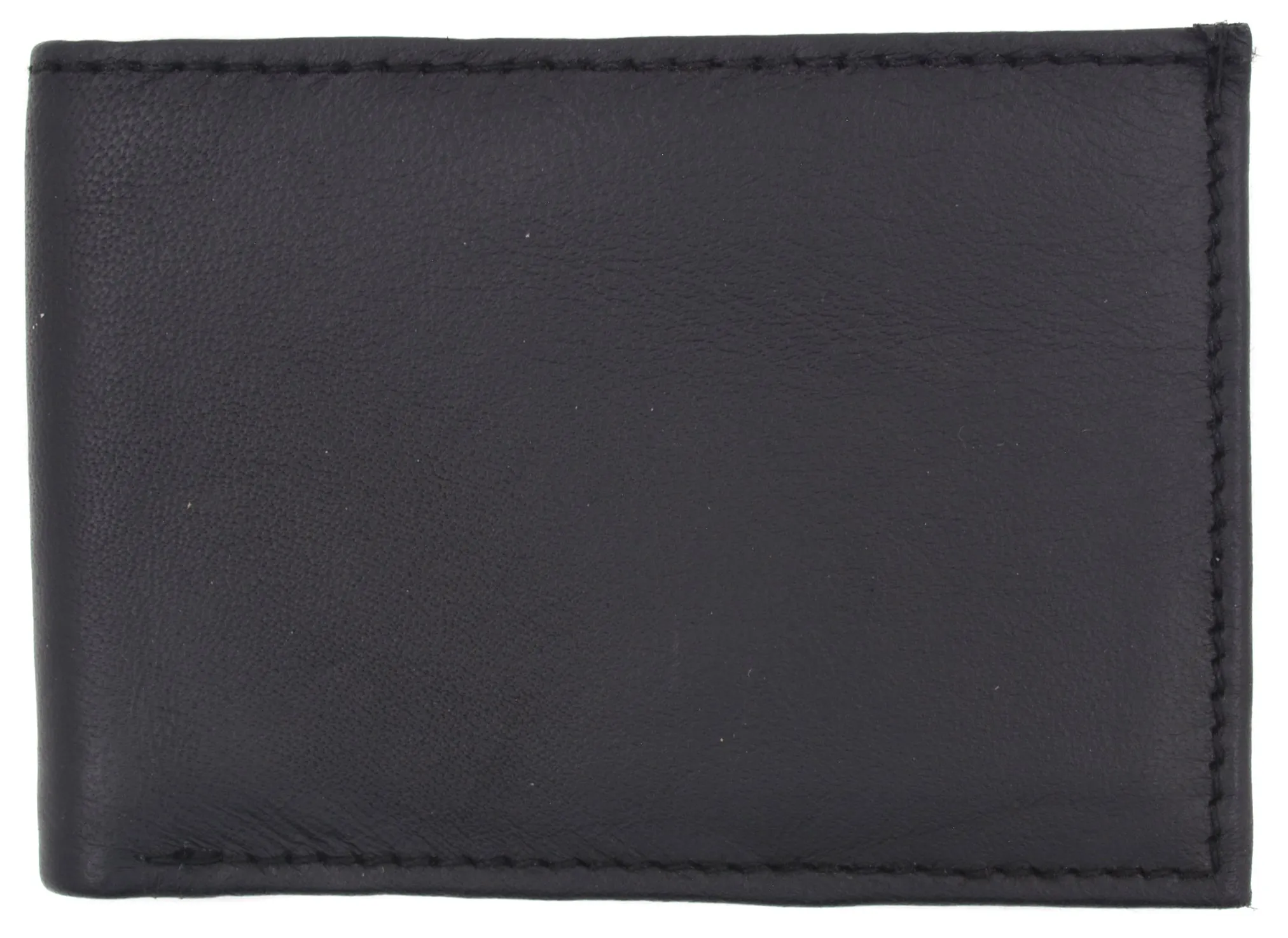 Children/Kids Slim Black Leather Lamb Mini Bifold Wallet 85