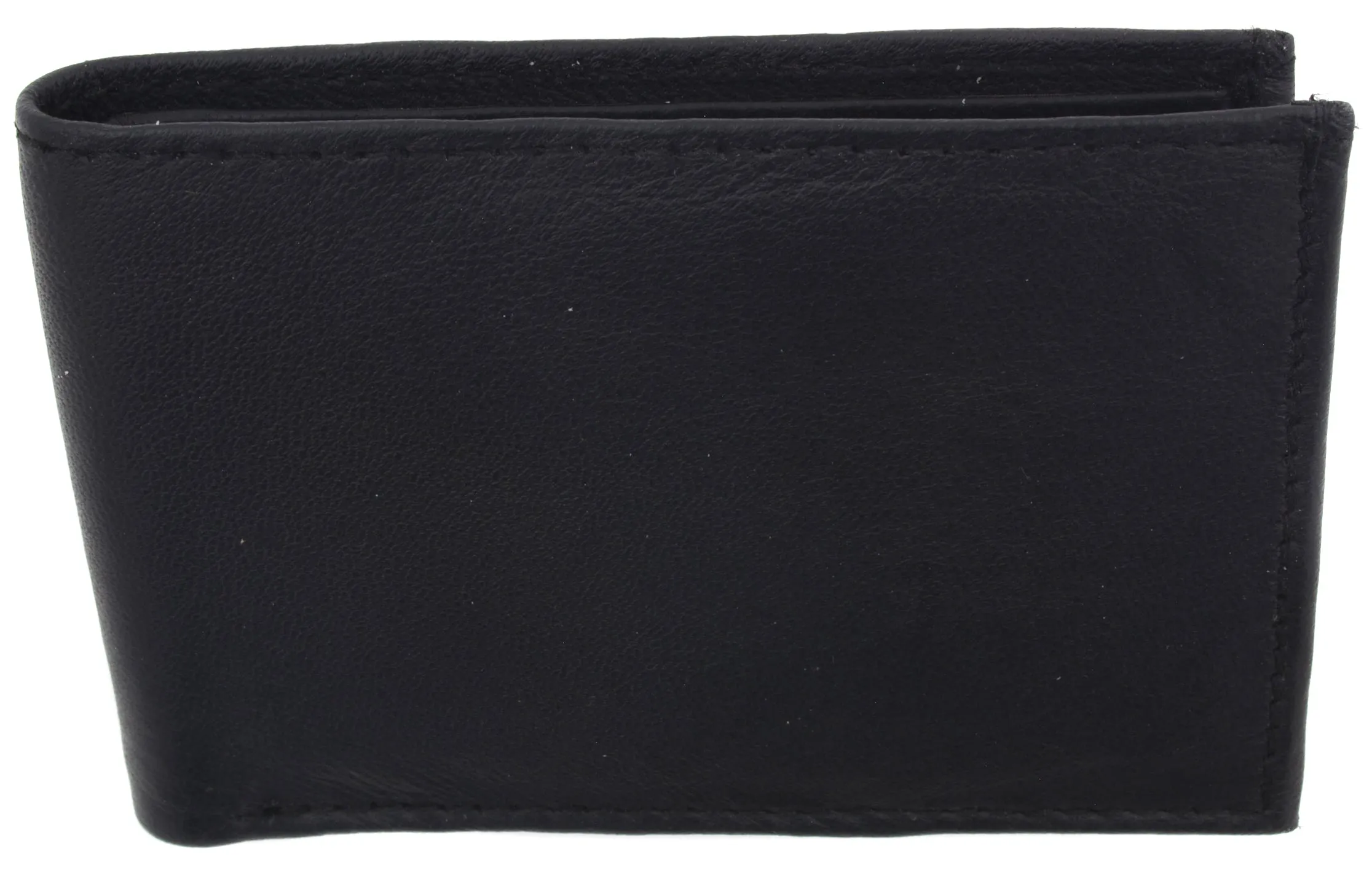 Children/Kids Slim Black Leather Lamb Mini Bifold Wallet 85