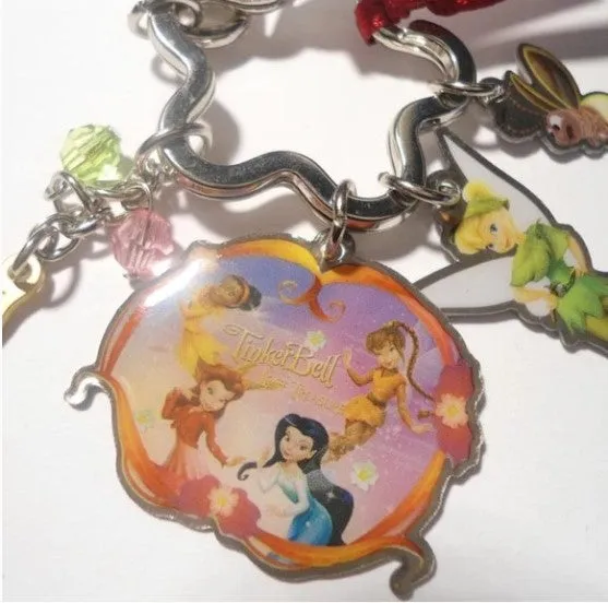 Collectible DISNEY Tinkerbell and Peter Pan Purse Charm or Key Chain with clasp