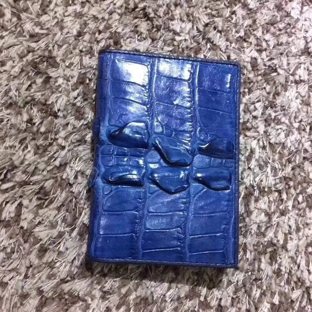 Crocodile Tail Leather Passport Hold