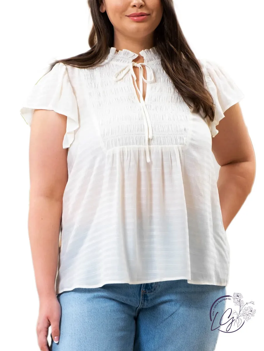 Curvy A Simple Love Tiered Blouse