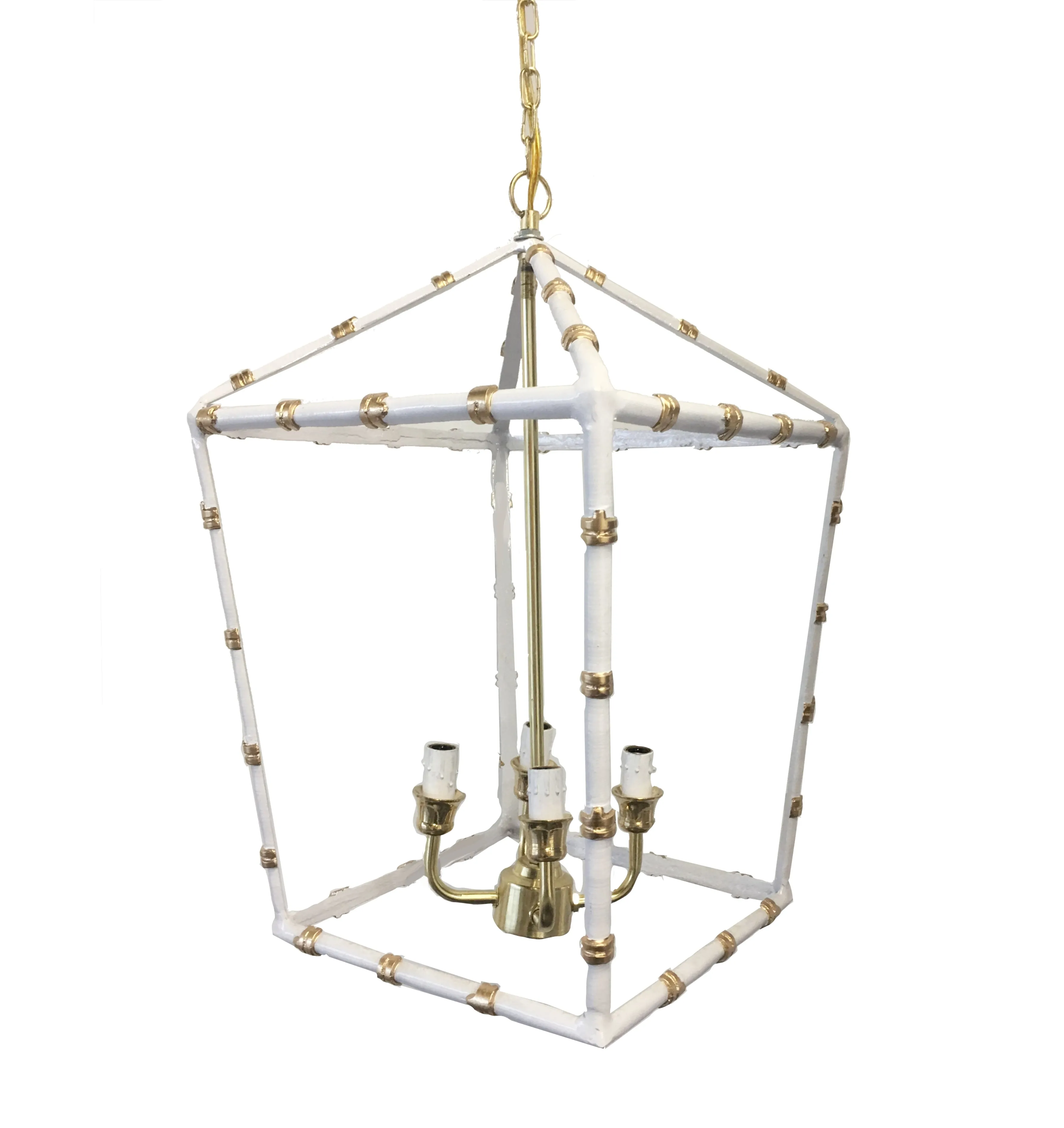 Dana Gibson Large Bamboo Lantern in White, 2ndQ