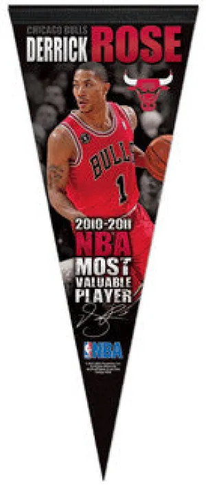 Derrick Rose "NBA MVP 2010-11" Premium Commemorative Felt Pennant