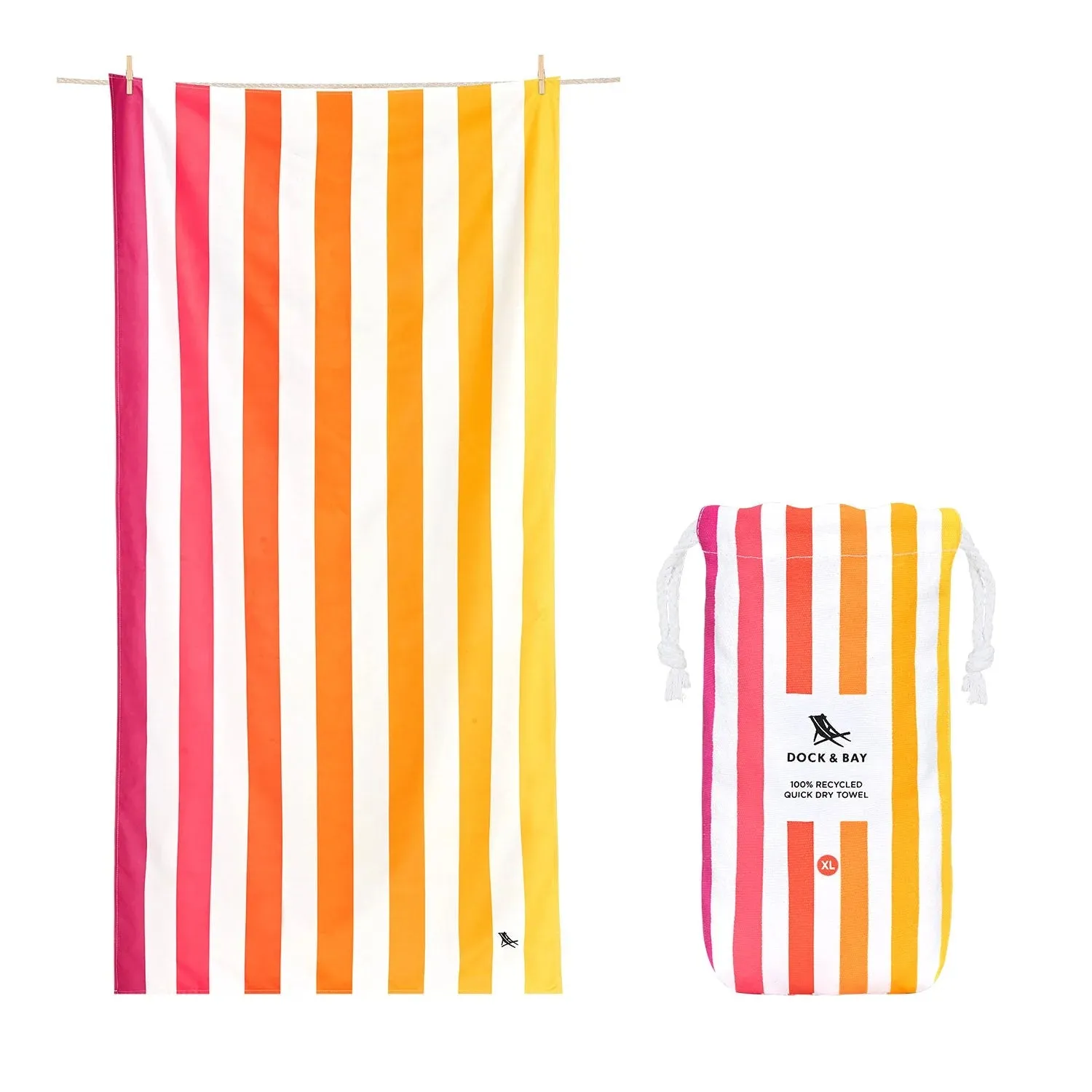 Dock and Bay Quick Dry Towels - Peach Sunrise